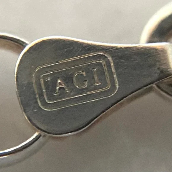 Sterling Silver 925 AGI Italy 6MM Rolo Link Bell Charm Bracelet Size 8" 13.5g - Picture 12 of 17